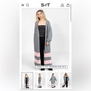 Smash + Tess Mable Striped Long Cardigan